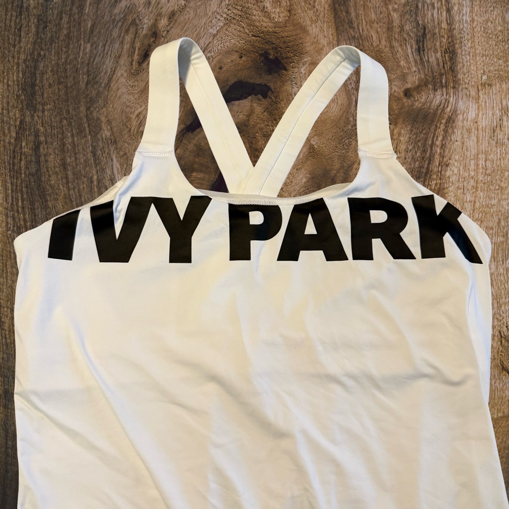 IVY PARK White Tank Top with Black Logo - Picture 3 of 7